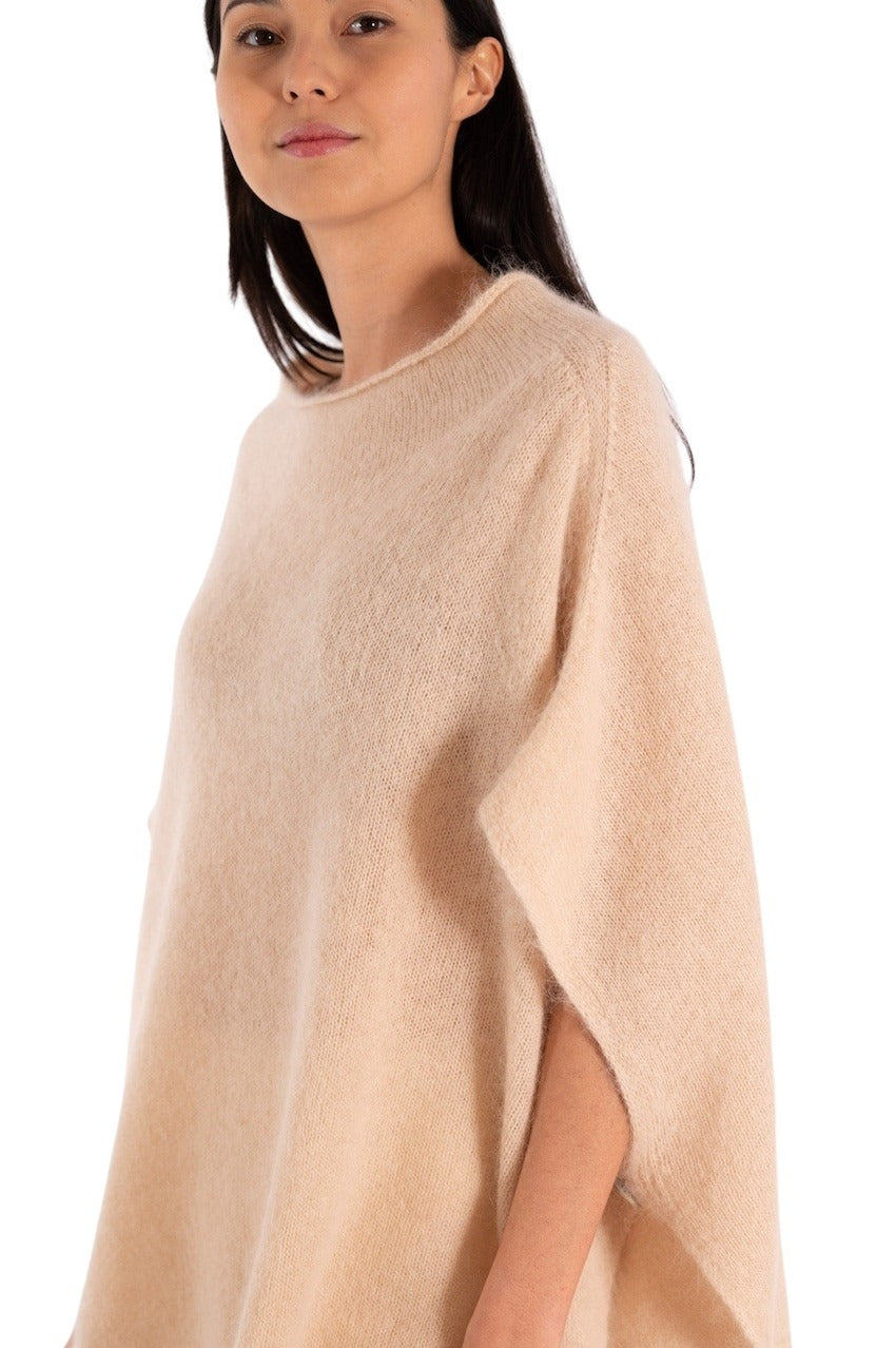 Jeff poncho dames beige