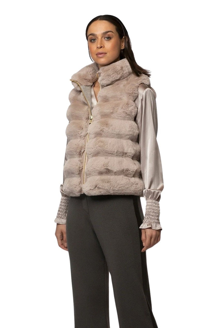 Max&Moi vest dames taupe