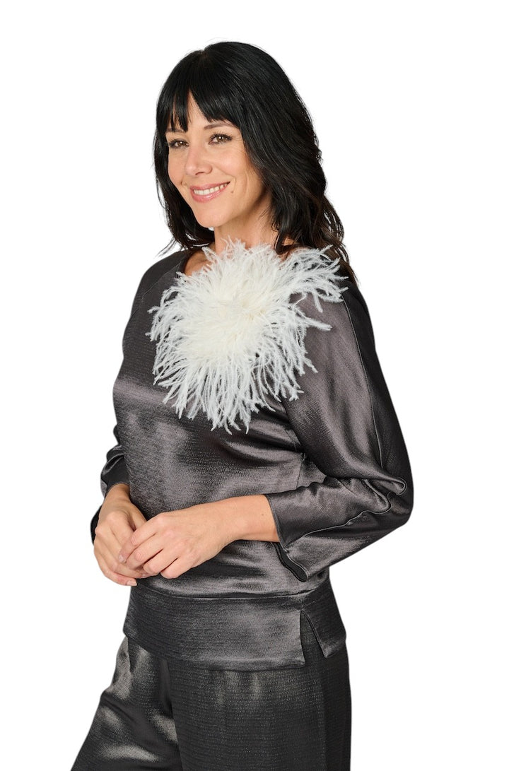Natan Collection accessoires dames ecru DEVI-RUGAP02 BROCHE.102
