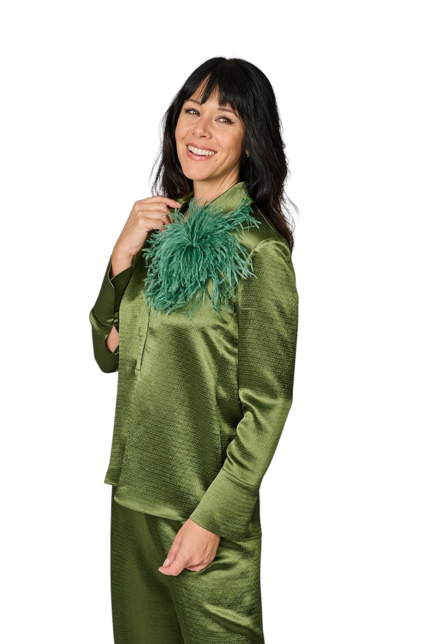 Natan Collection accessoires dames groen DEVI-RUGAP02 BROCHE 158