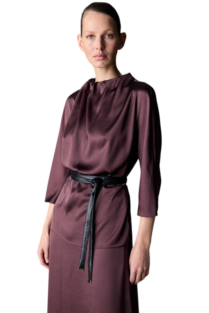 Natan Collection blouse dames aubergine FEROLA-JTBT02 210
