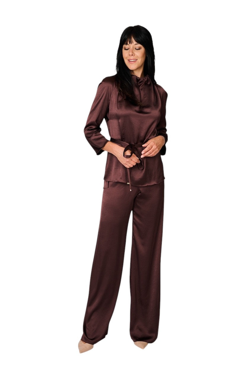 Natan Collection blusa de mujer color berenjena FEROLA-JTBT02 210