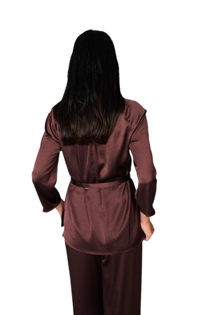 Natan Collection blusa de mujer color berenjena FEROLA-JTBT02 210