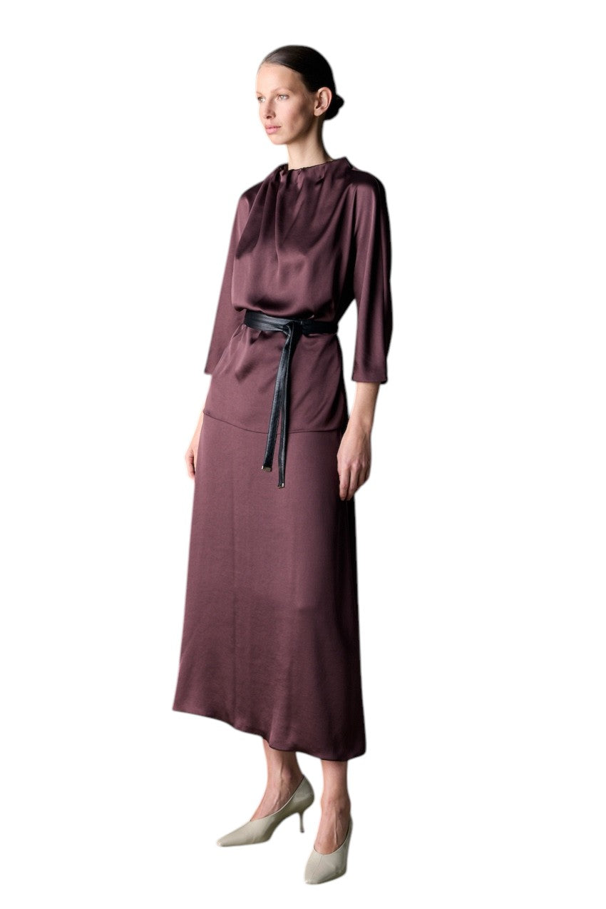 Natan Collection blouse dames aubergine FEROLA-JTBT02 210