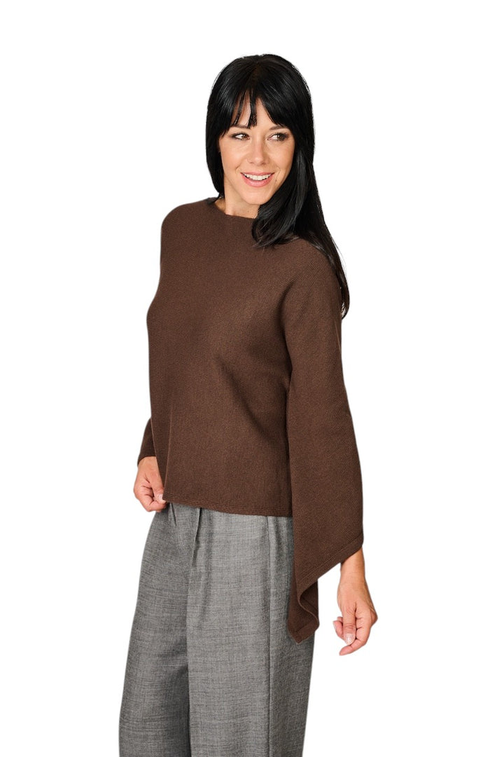 Natan Collection cape dames bruin ORY-WOOL 246