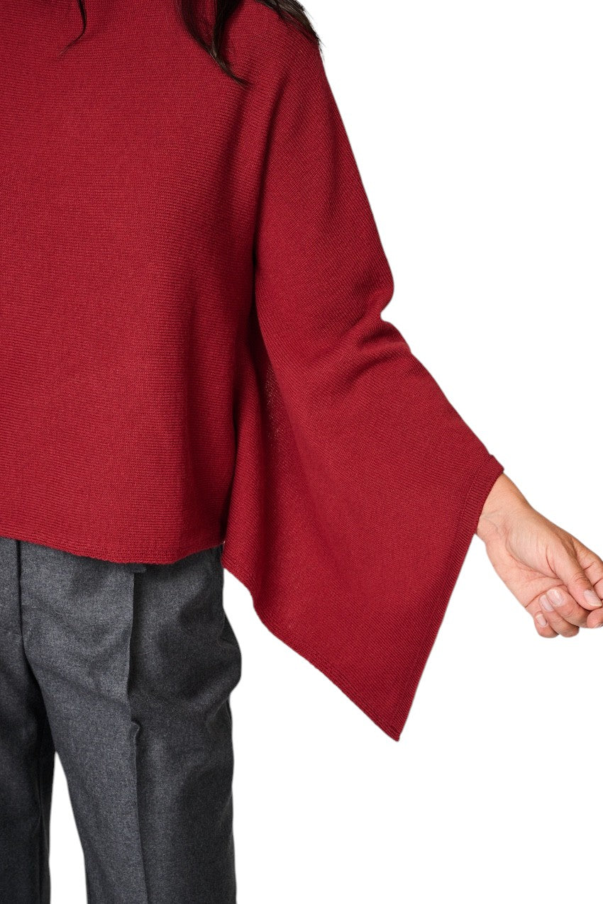Natan Collection cape dames rood ORY-WOOL 271