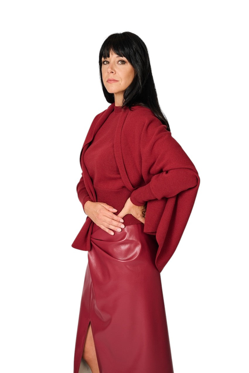 Natan Collection gilet dames rood OLSEN-WOOL 271