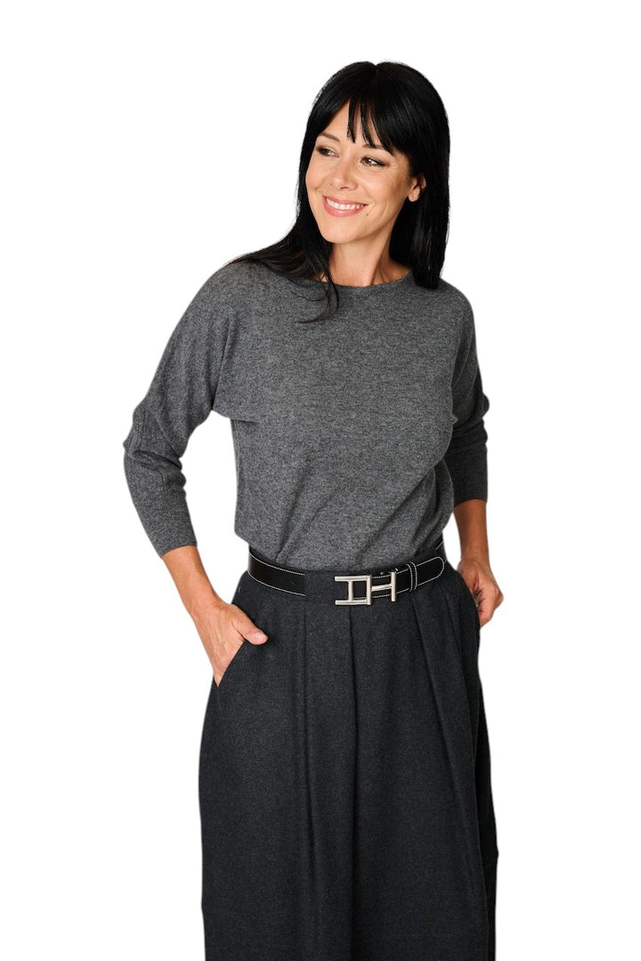 Natan Collection pull trui dames anthraciet OMAR-WOOL 178
