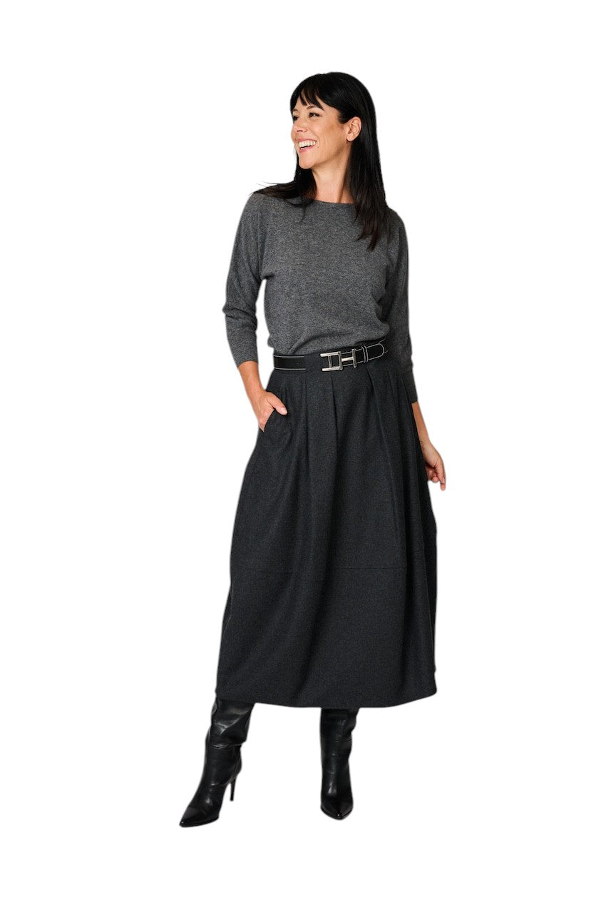 Natan Collection pull trui dames anthraciet OMAR-WOOL 178