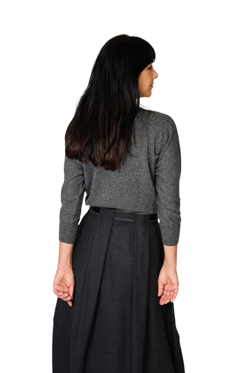 Natan Collection pull trui dames anthraciet OMAR-WOOL 178
