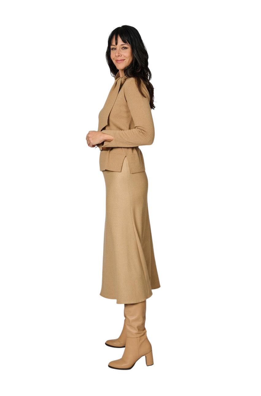 Natan Collection pull trui dames camel MIA-WOOLCASH 163