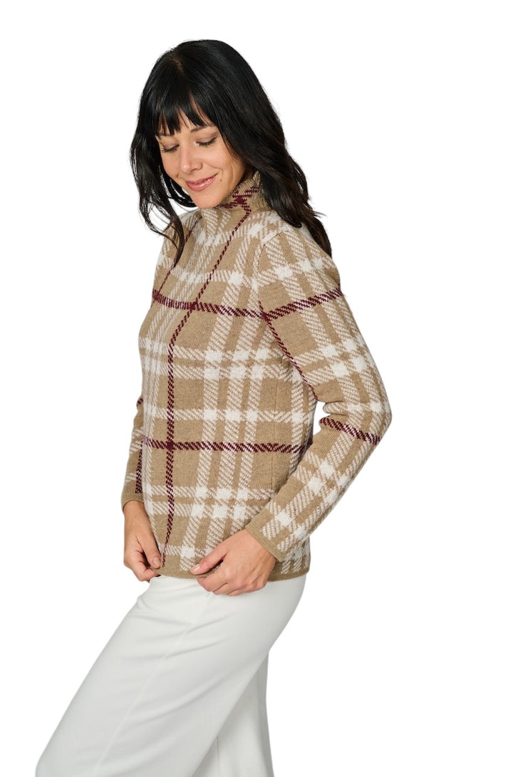 Natan Collection Pullover Pullover Damen camel MUST-CARREAUX 163