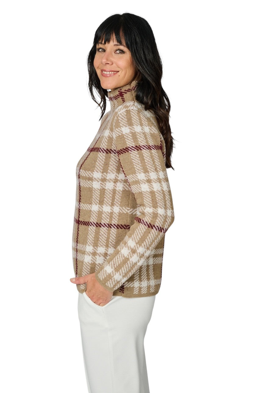Natan Collection Pullover Pullover Damen camel MUST-CARREAUX 163