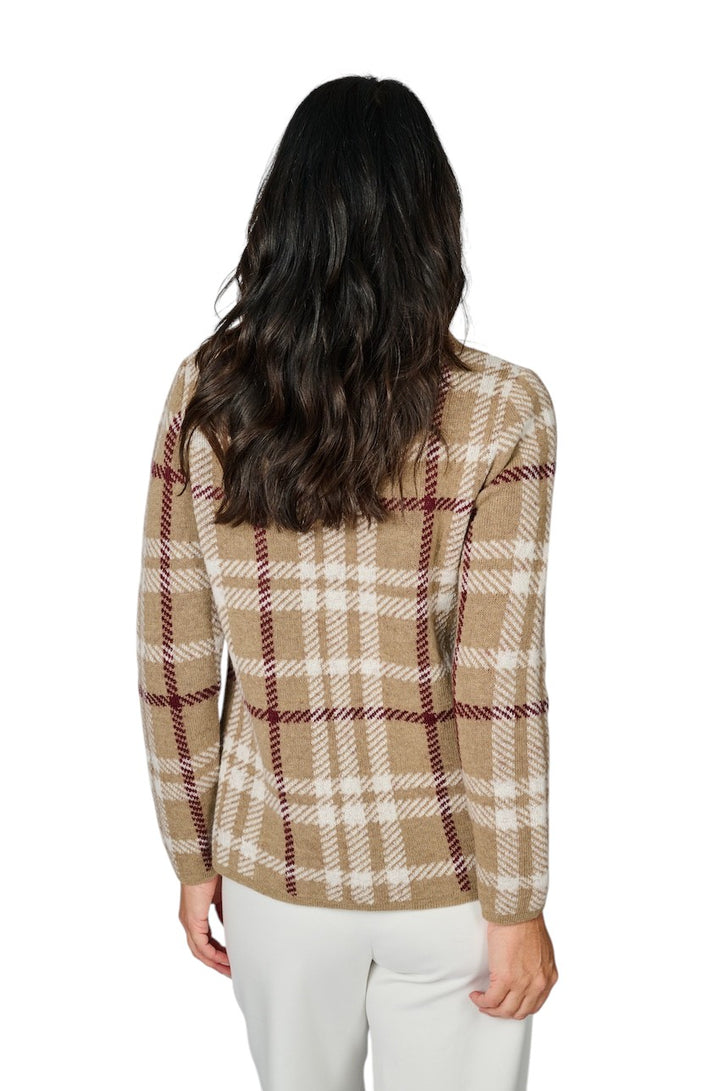 Natan Collection Pullover Pullover Damen camel MUST-CARREAUX 163