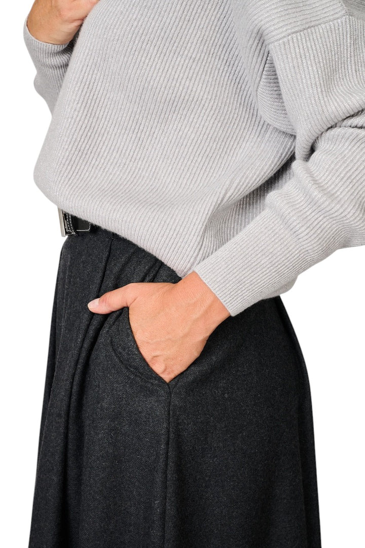 Panicale Cashmere polo shirt dames grijs