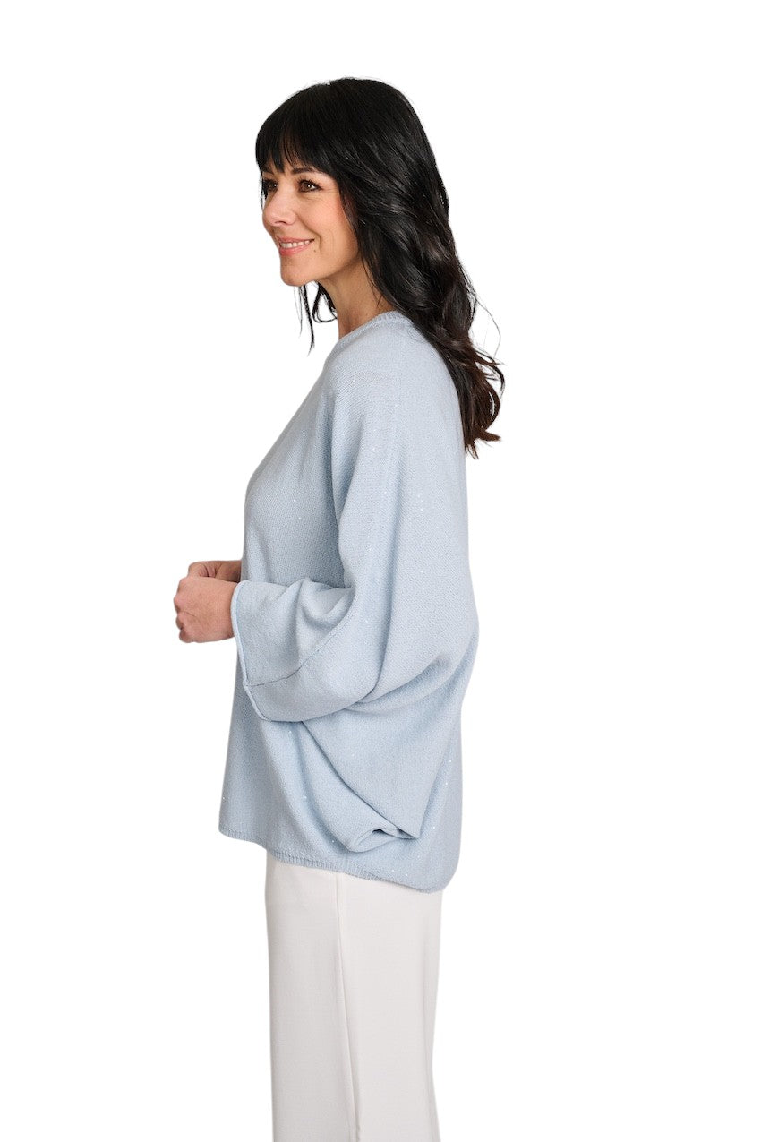 Panicale Cashmere poncho señoras color del cielo D380528PO 38D16 0520