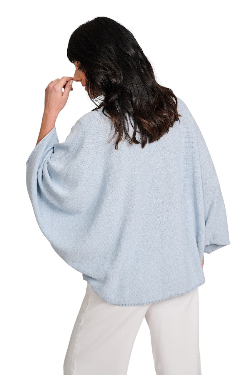 Panicale Cashmere poncho señoras color del cielo D380528PO 38D16 0520