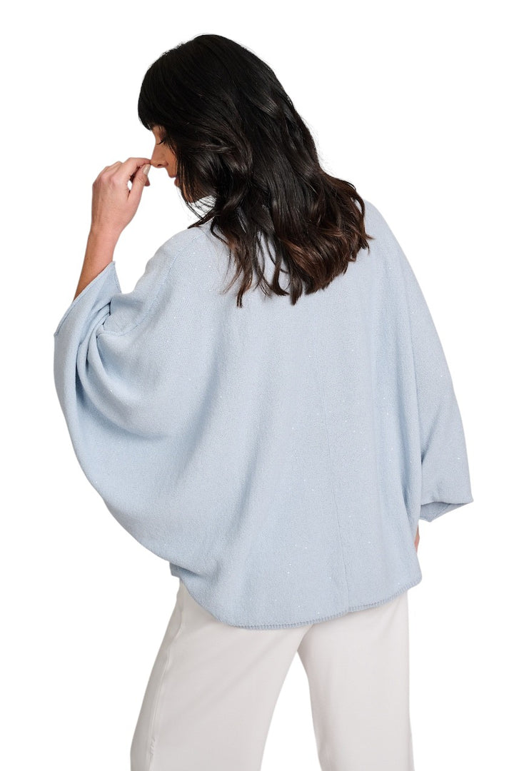 Panicale Cashmere poncho señoras color del cielo D380528PO 38D16 0520