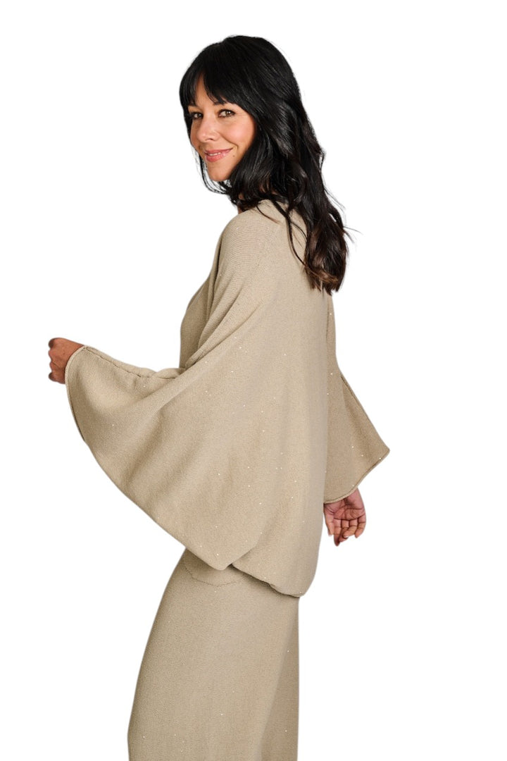 Panicale Cashmere poncho dames donker beige D380528P0 38D16 0270