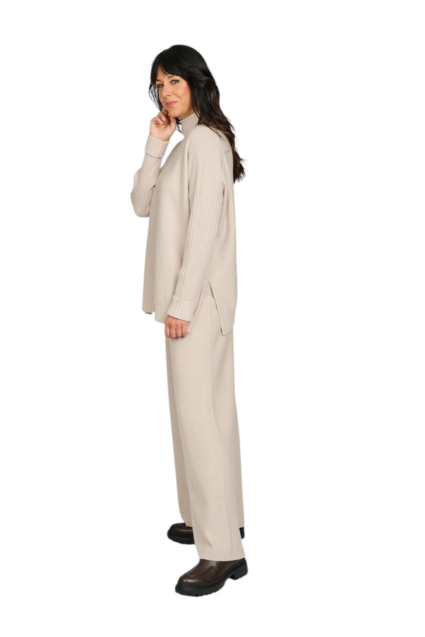 Panicale Cashmere pull trui dames greige D370356L 0220