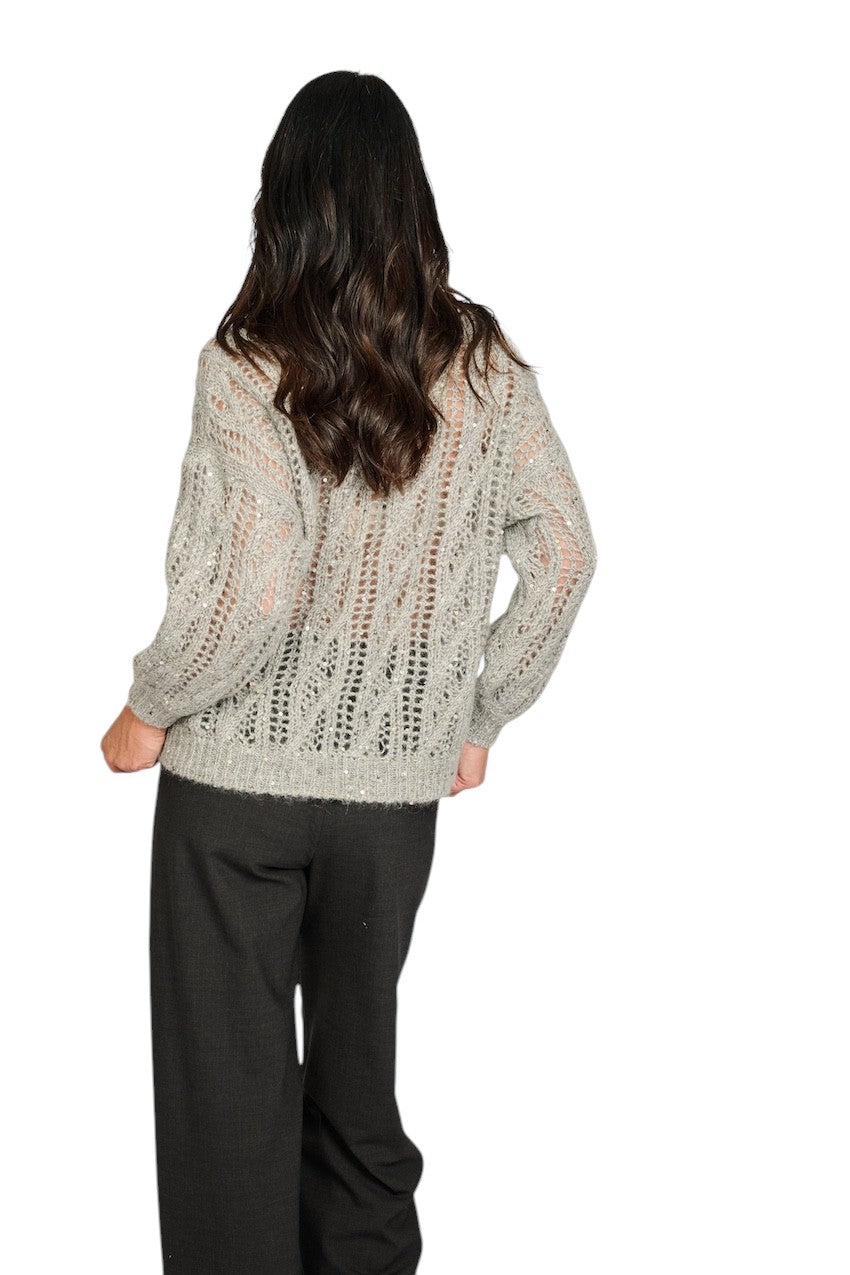 Panicale Cashmere pull trui rolkraag dames greige D370759CL 0935