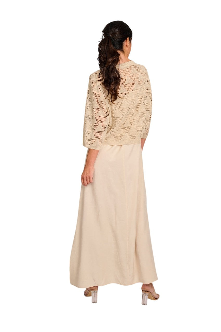 Panicale Cashmere pull trui ronde hals dames goud