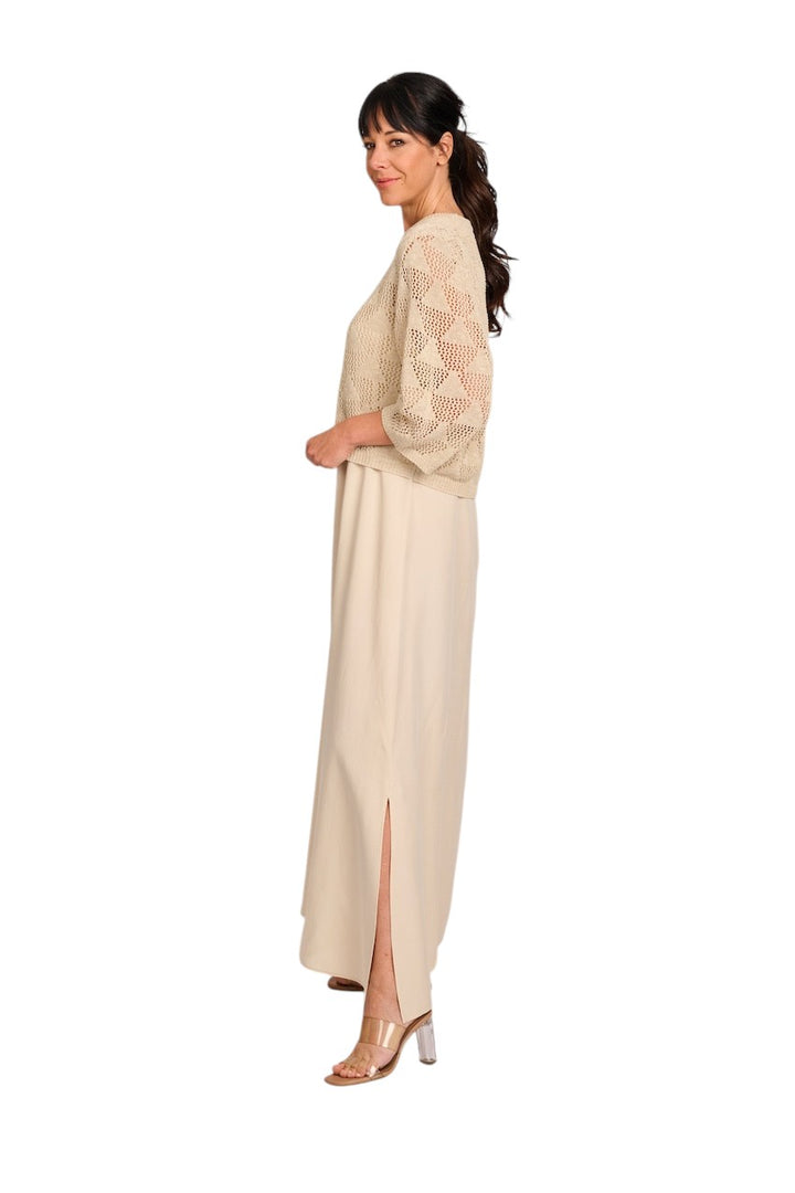 Panicale Cashmere pull trui ronde hals dames goud