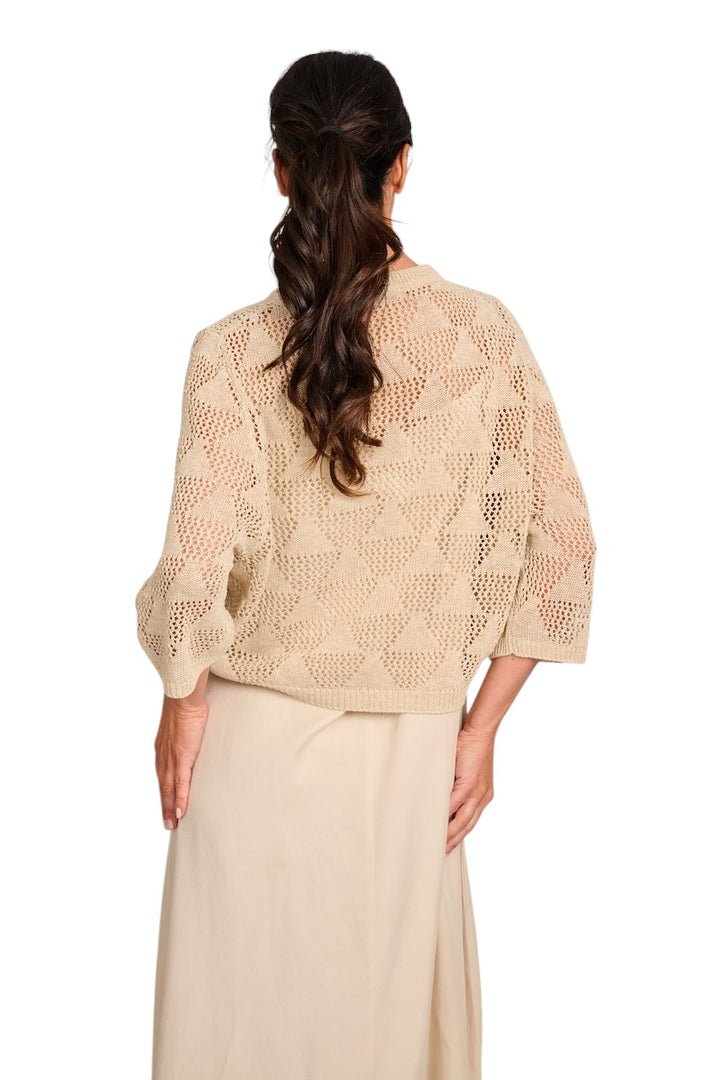 Panicale Cashmere pull trui ronde hals dames goud