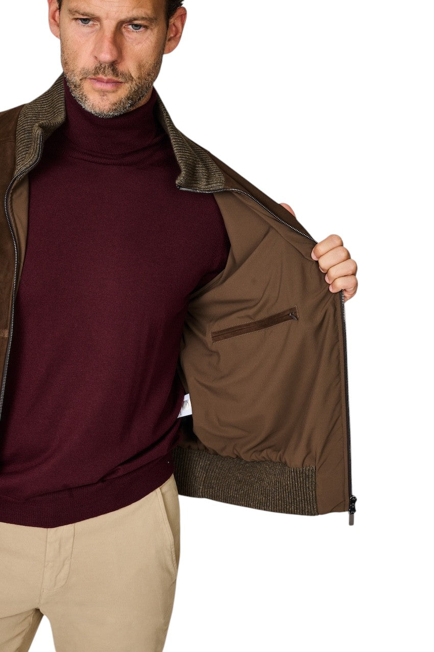 Paul & Shark leren vest heren bruin 15311211 323