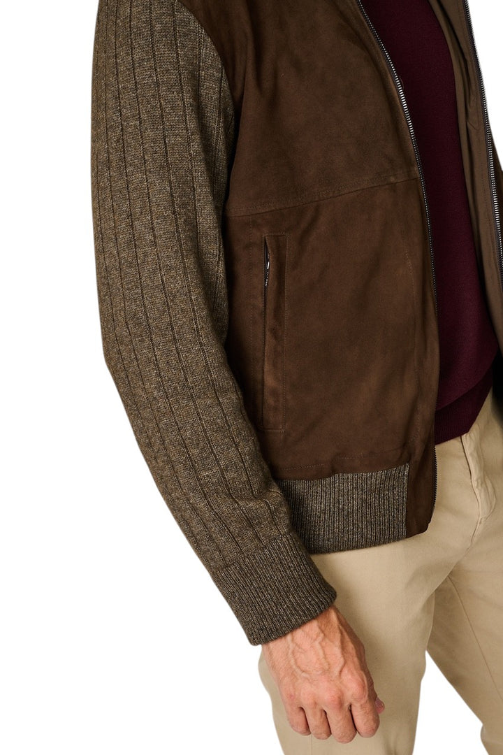 Paul & Shark leren vest heren bruin 15311211 323