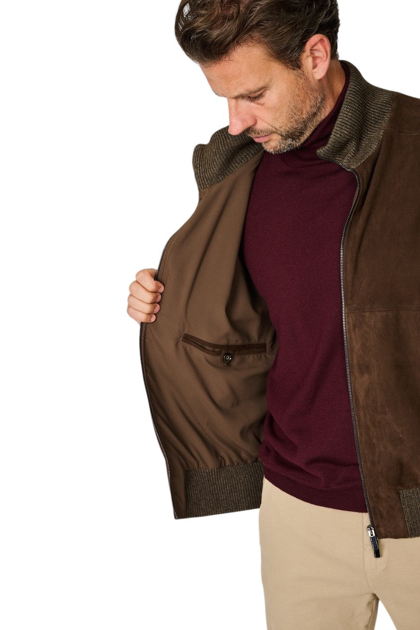 Paul & Shark leren vest heren bruin 15311211 323