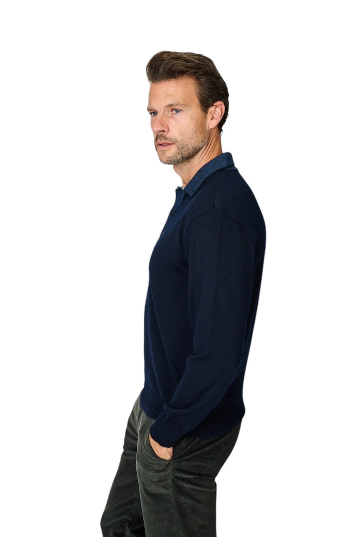Paul & Shark polo shirt lange mouwen heren marine 16311109 050