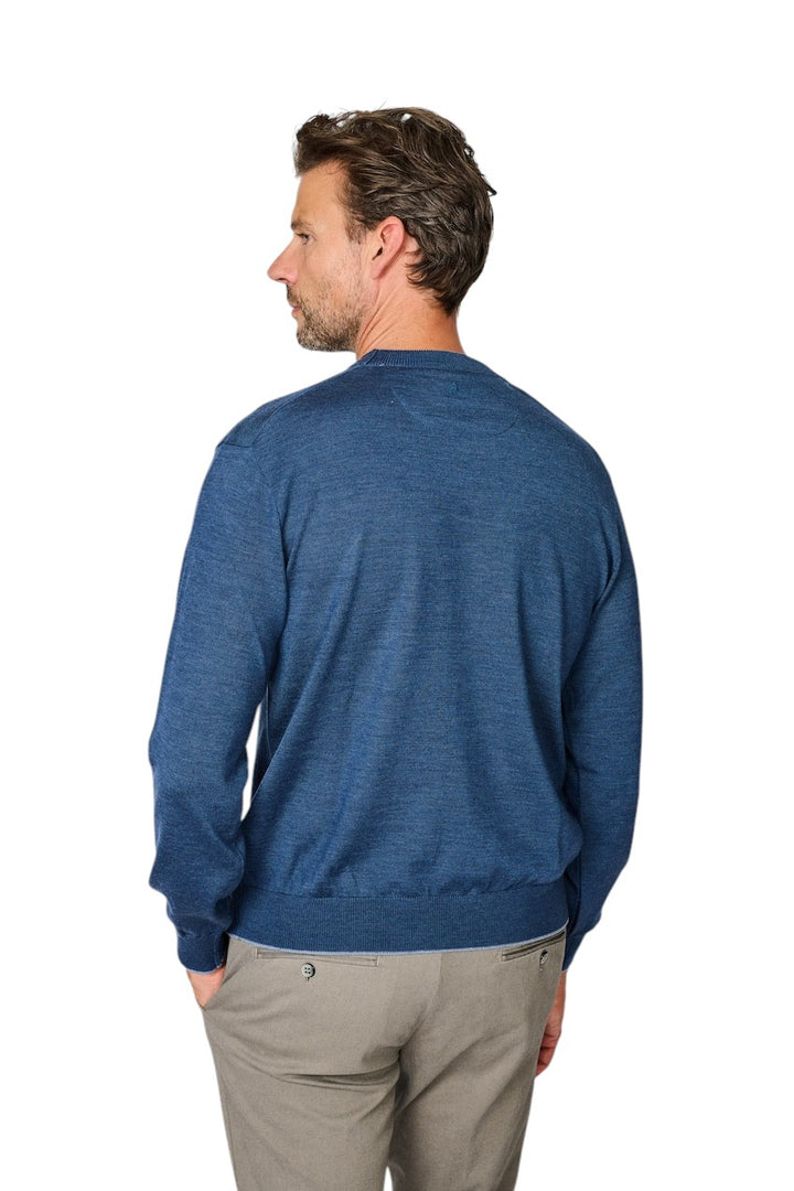 Paul & Shark pull trui ronde hals heren blauw 16311047 635