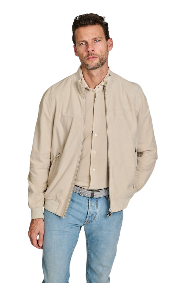 Peuterey leren mantel jas heren zand PUE5743 99012407 PE08 729