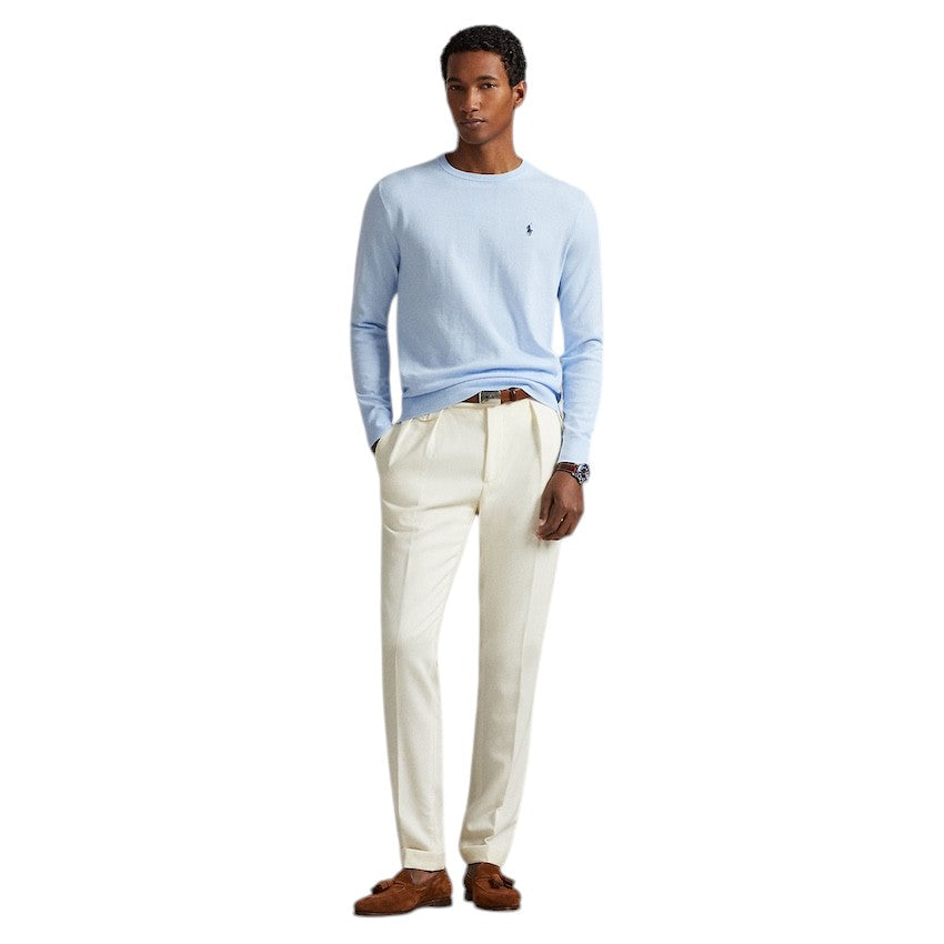 Polo Ralph Lauren Men pull trui ronde hals heren licht blauw custom slim fit 710890558507