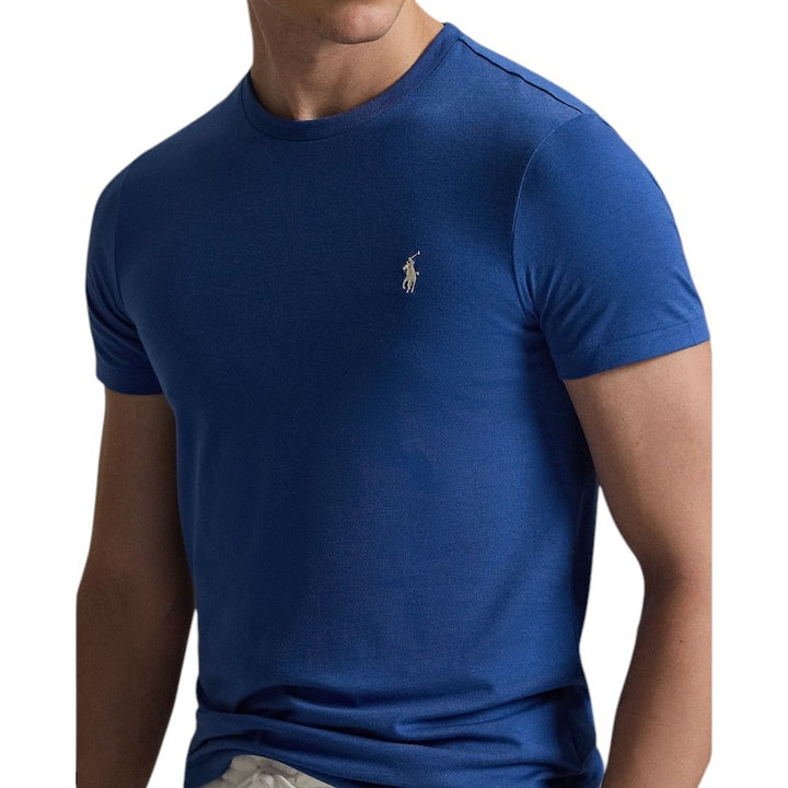 Polo Ralph Lauren Men t-shirt korte mouwen heren blauw custom slim fit 710671438537
