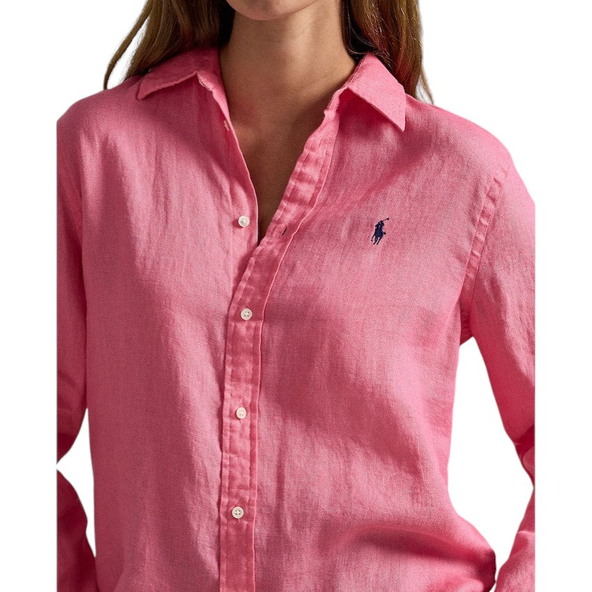Polo Ralph Lauren Women blouse lange mouwen dames roze classic fit 211970730504