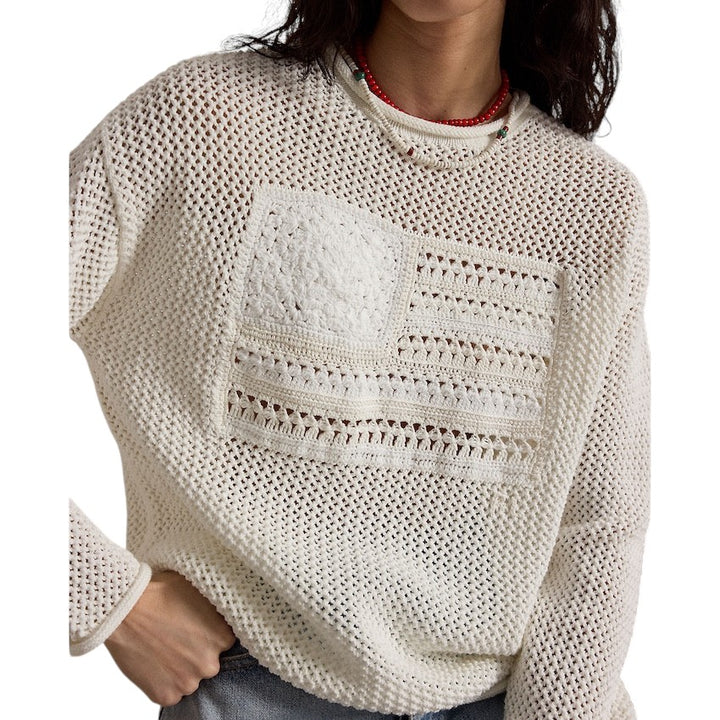 Polo Ralph Lauren Women pull trui ronde hals dames wit 211A12726001