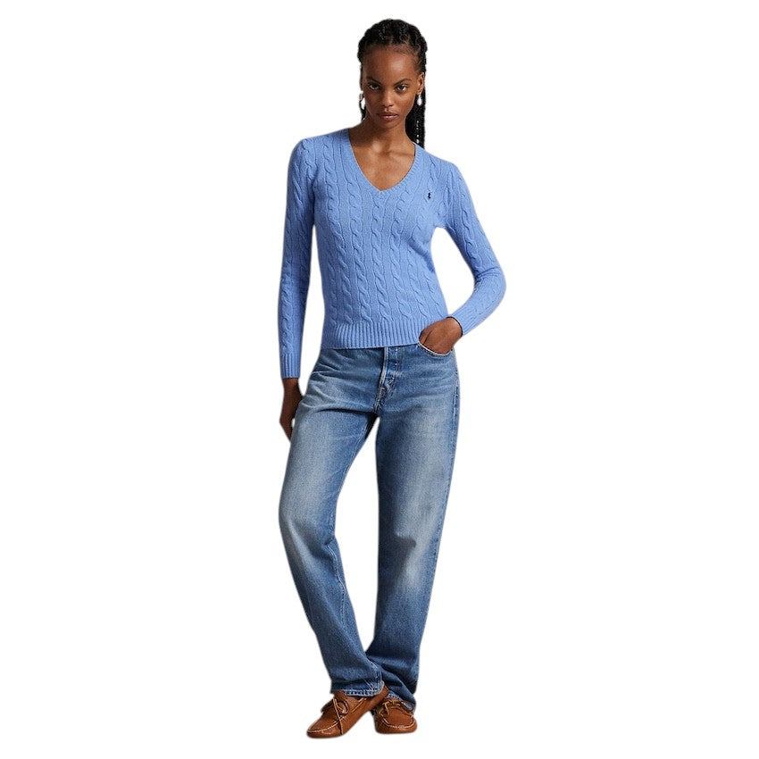 Polo Ralph Lauren Women pull trui v-hals dames ciel 211971866004