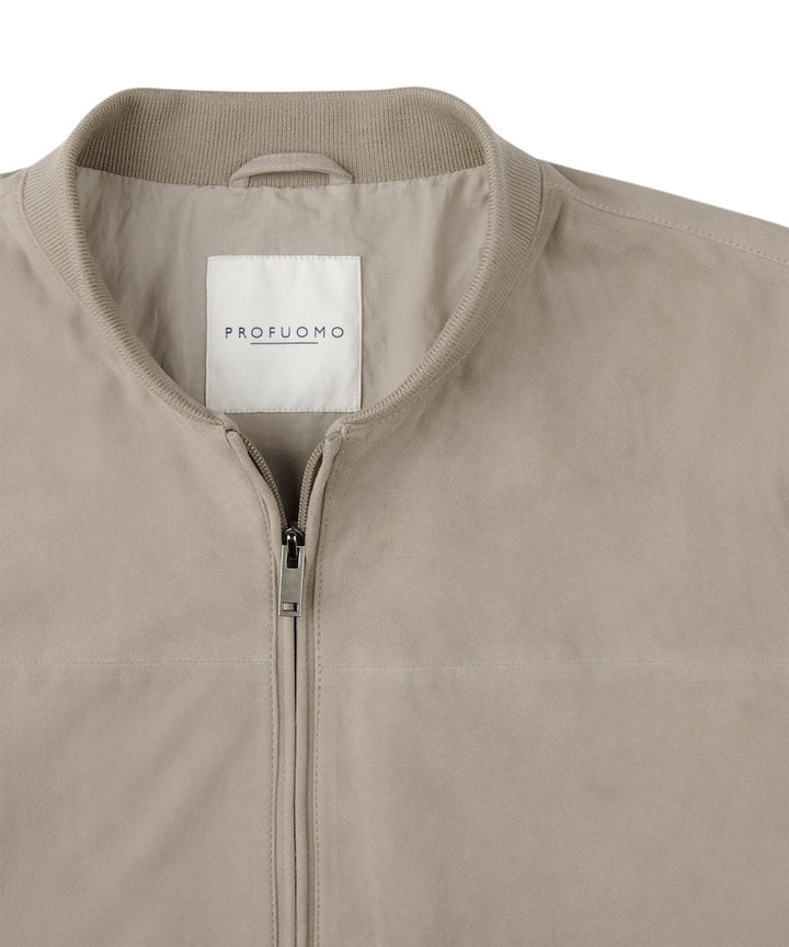 Profuomo leren mantel jas heren donker beige PPXU10010A F4