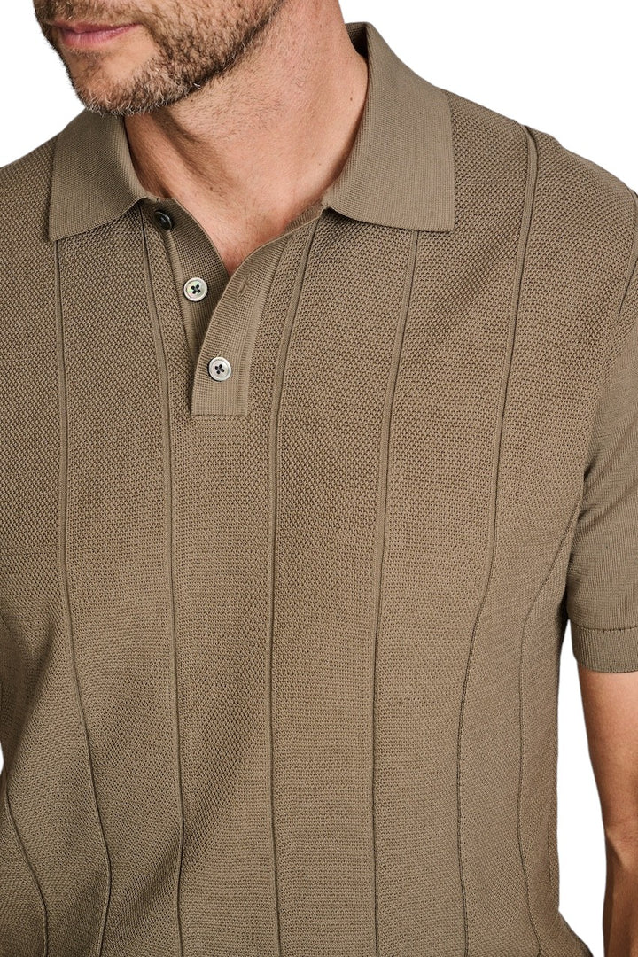 Profuomo polo shirt korte mouwen heren licht bruin PPXD10030C