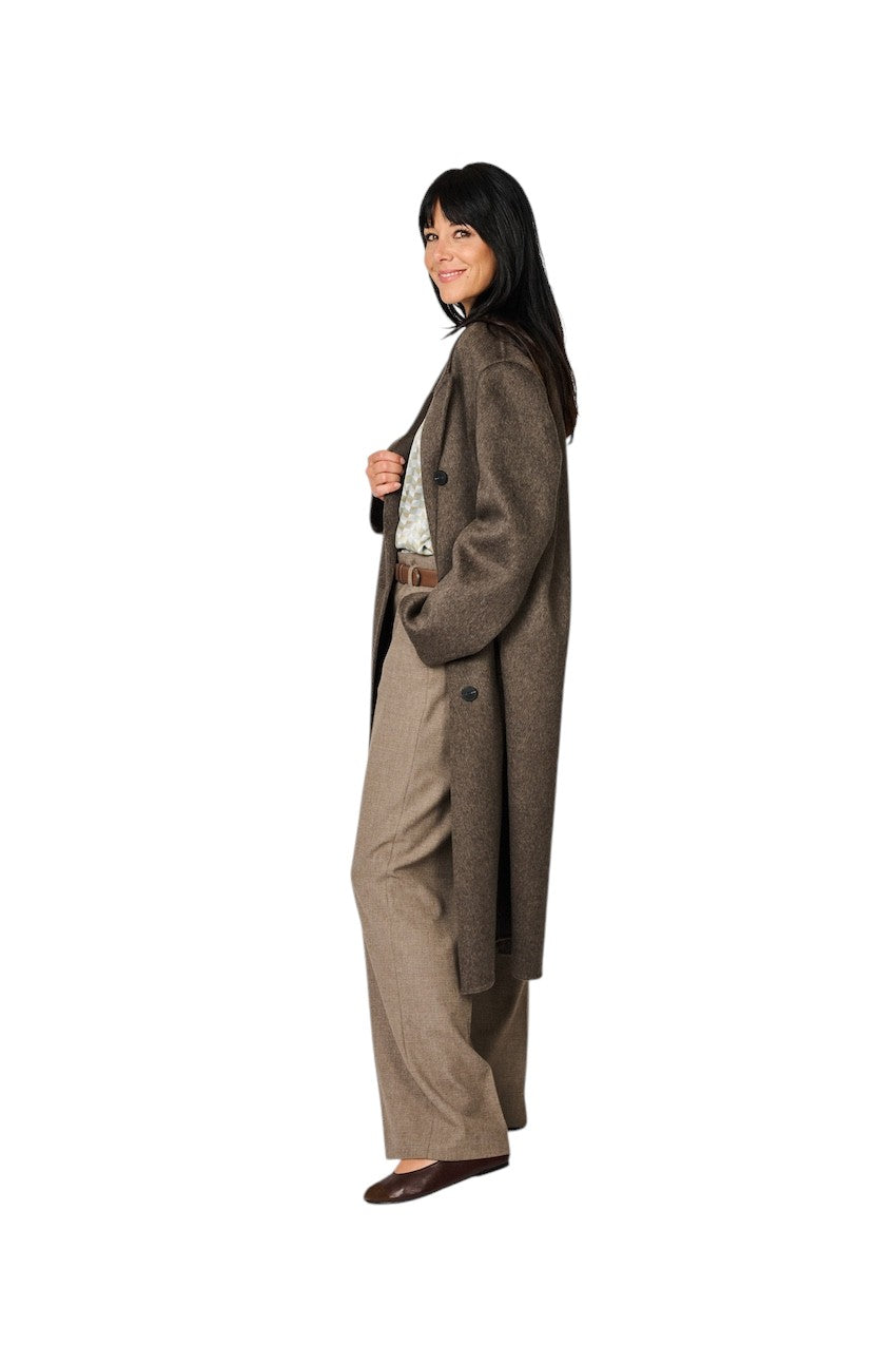 The Dynamis  Studio mantel jas dames bruin DS24F26