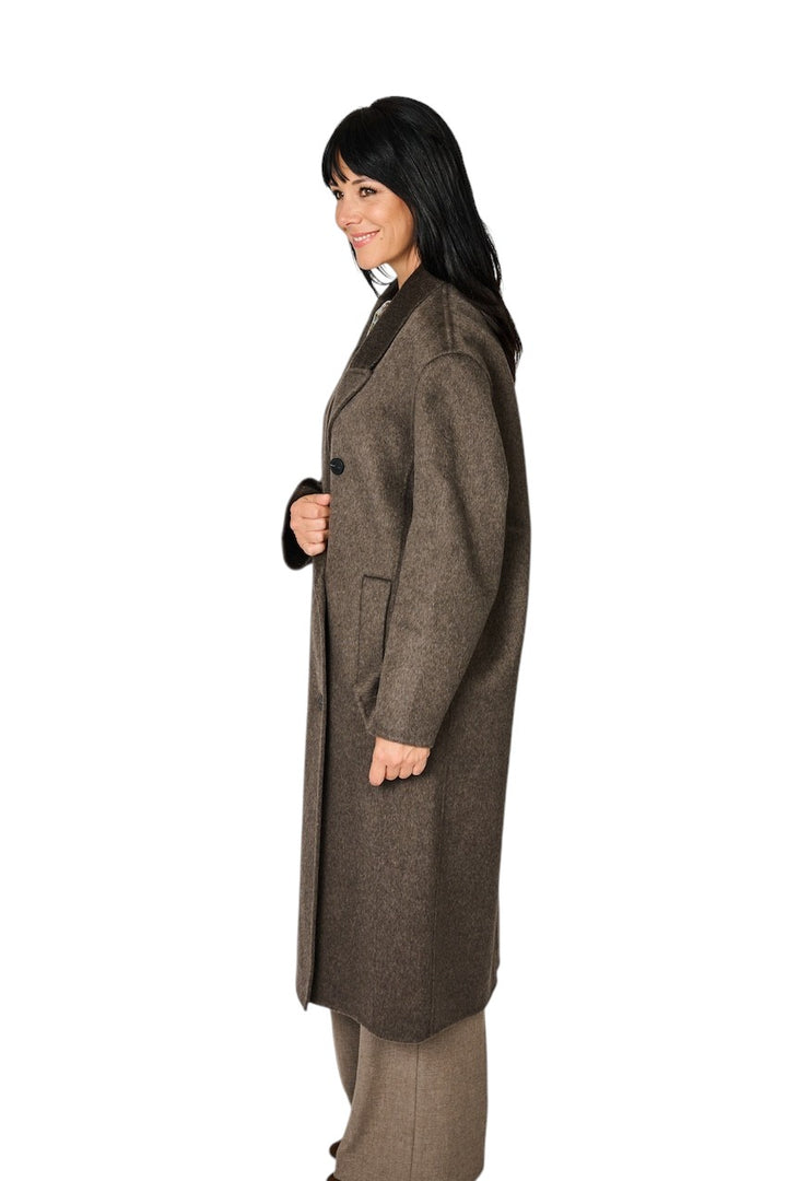 The Dynamis  Studio mantel jas dames bruin DS24F26