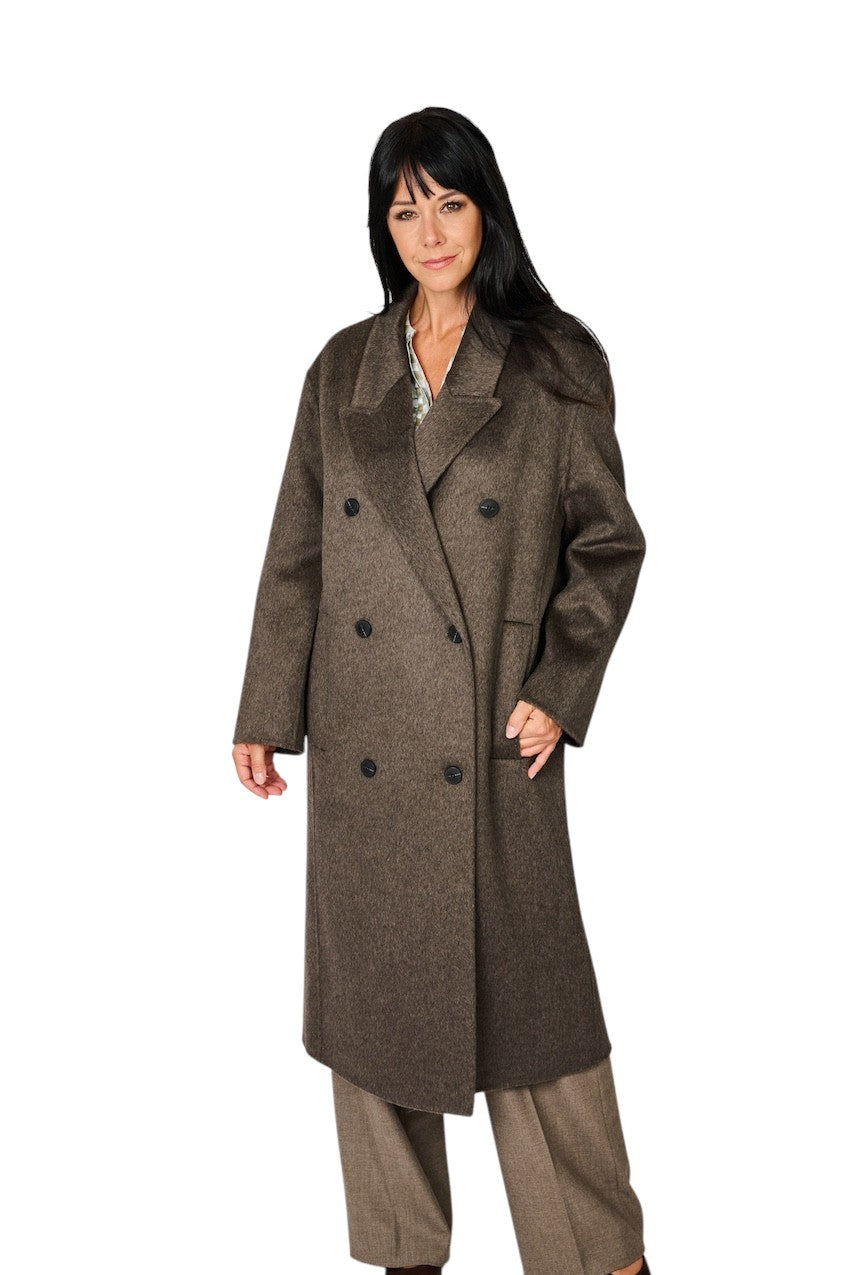The Dynamis  Studio mantel jas dames bruin DS24F26