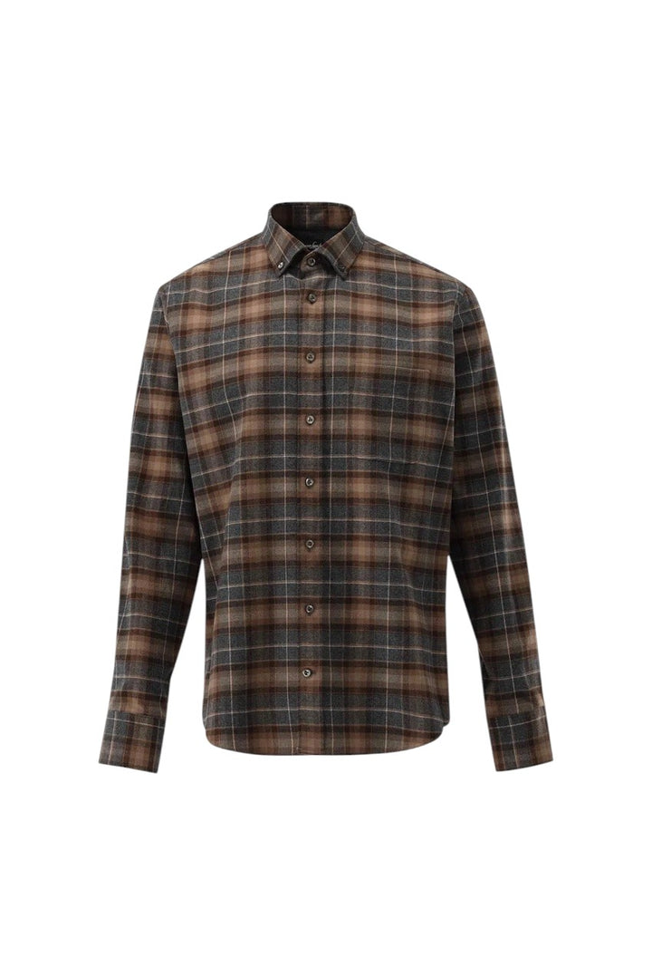 Van Laack Men hemd lange mouwen heren bruin 156644 140 ROY-LTF.