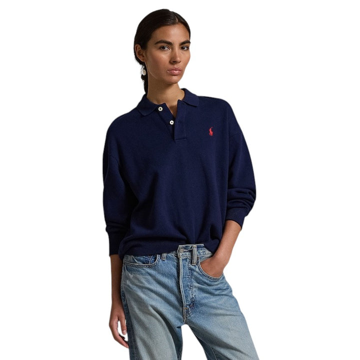 Polo-Ralph-Lauren-Damen-Polo-Shirt-Marineblau-211947966007