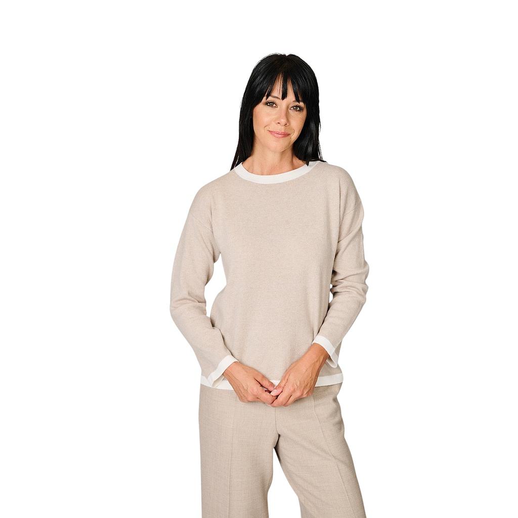 anneclaire-jersey-de-cuello-redondo-para-mujer-beige-d1842-857-770