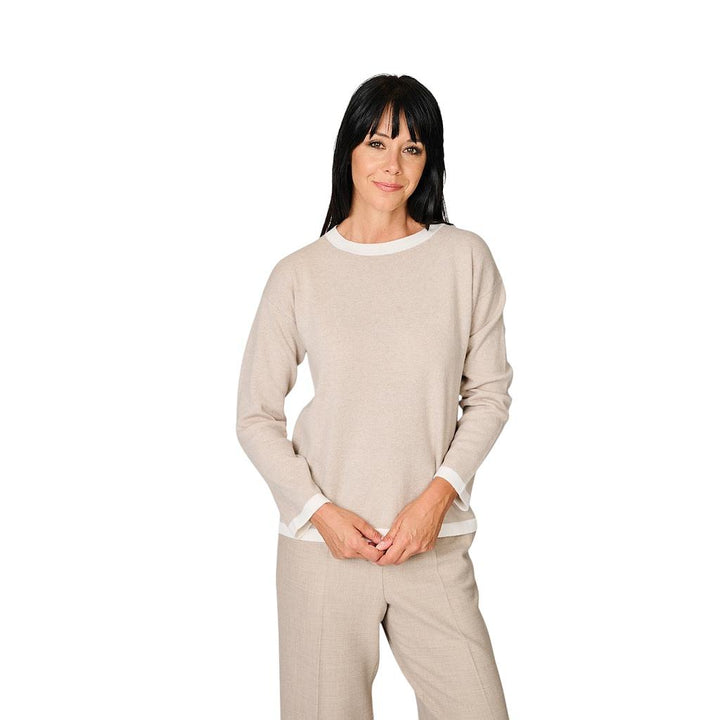 anneclaire-jersey-de-cuello-redondo-para-mujer-beige-d1842-857-770