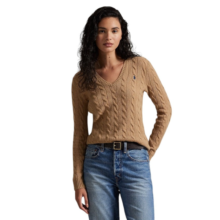 polo-ralph-lauren-femmes-pull-col en v-femmes-camel-cachemire-211971866002