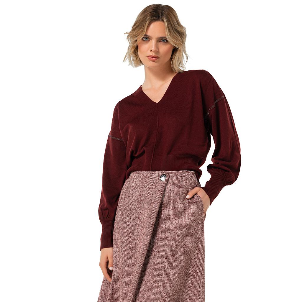 Caroline-Biss-Pullover-Damen-Himbeere-4285-52